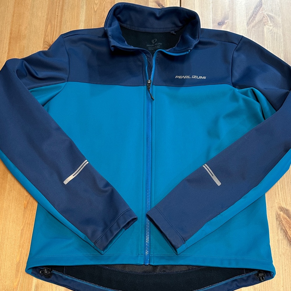 Pearl Izumi Men's Navy and Teal Running Jacket